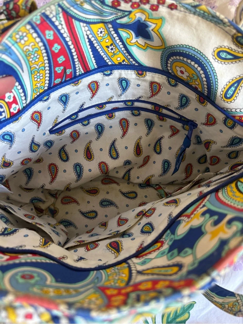 Vera Bradley Quilted “Marina Paisley” Shoulder Tote